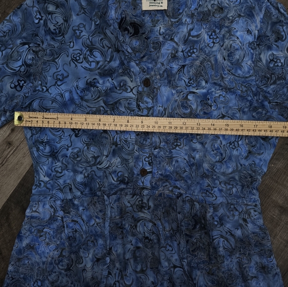 Go Fish, Women's Size Small Elegant Blue Floral Dress - Picture 6 of 12